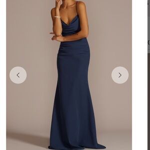 Galena Signature Sophisticated Deep Blue Maxi Dress Bridesmaid
